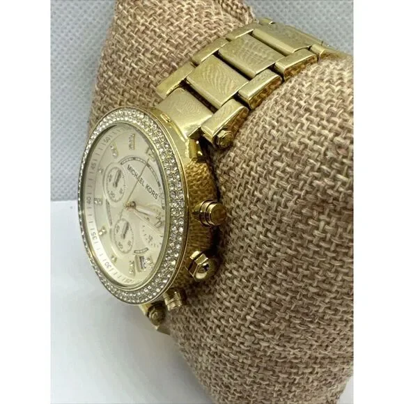 Michael Kors Parker MK5354 Women's Gold Stainless Steel Analog Dial Watch JNA649 - Picture 2 of 11